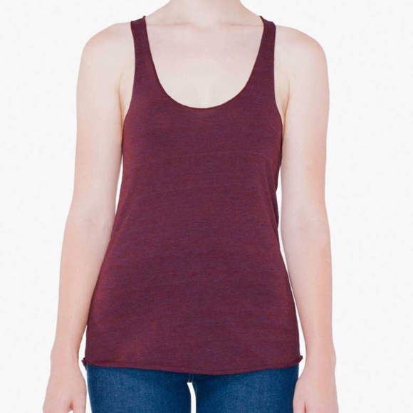 American Apparel Tops - Triblend Racerback Tank in cranberry